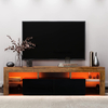 LED 电视架高光电视架 RGB LED 灯木质仿古电视架电视游戏电视柜适用于客厅卧室