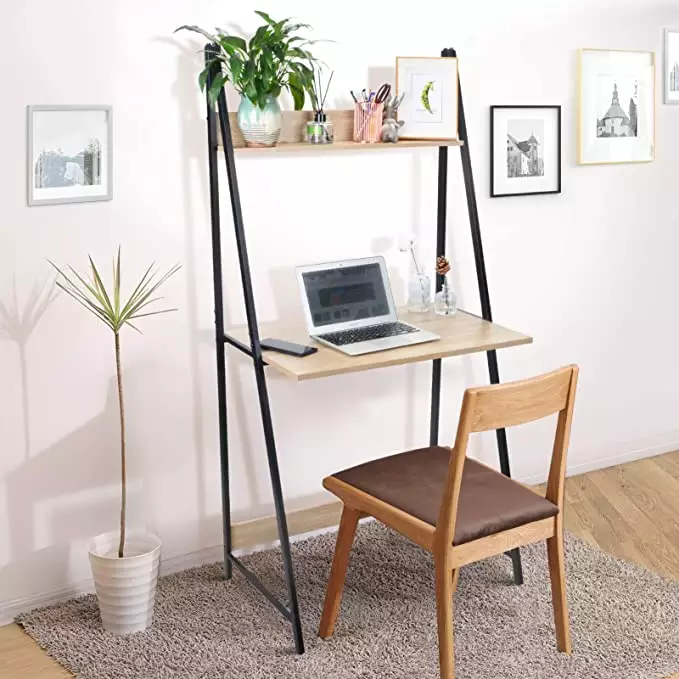 家用木板笔记本电脑办公桌家具现代 Scrivania Escritorio L 形办公桌带钢腿